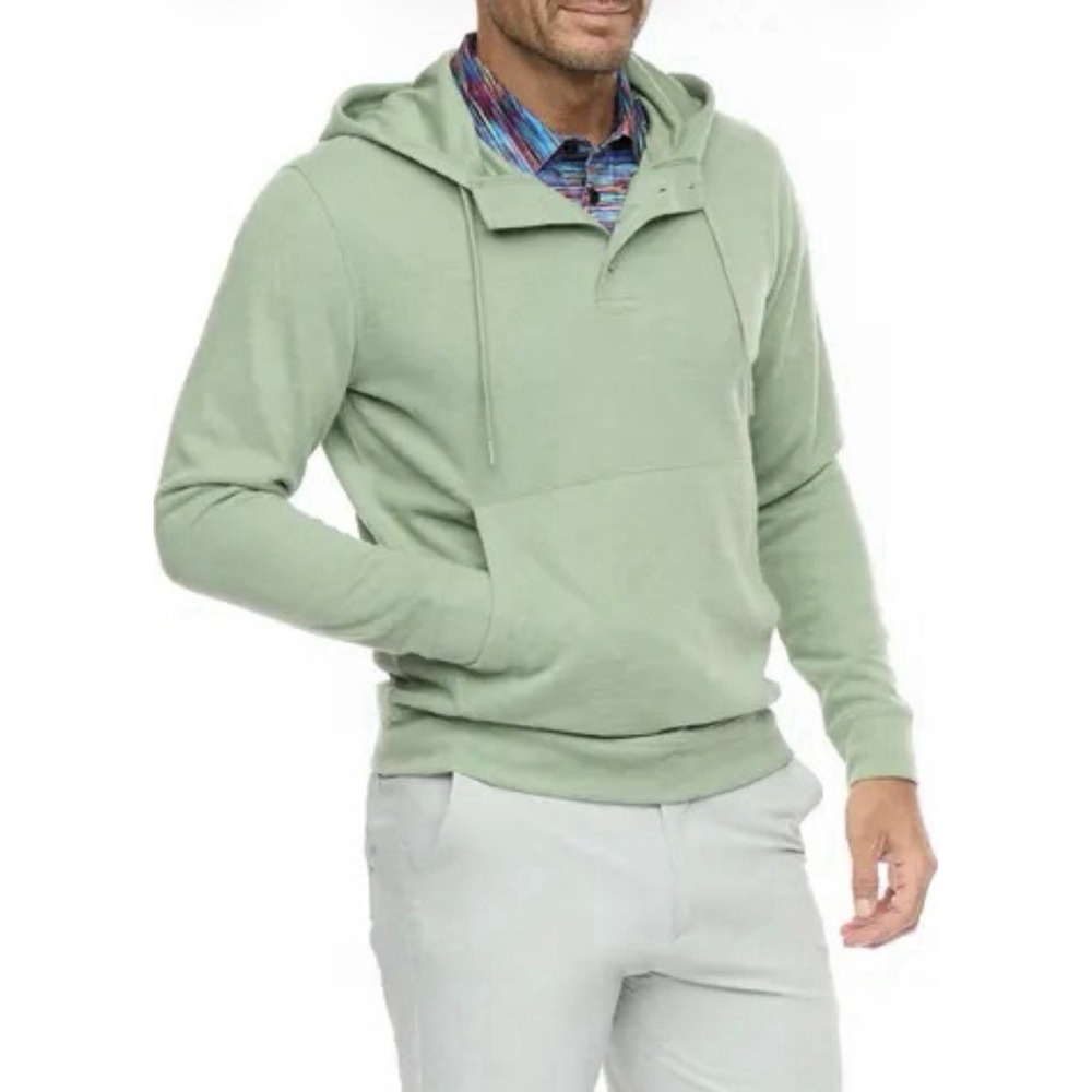 Robert‎ Graham Bolton Cozy Hooded Knit Golfing Pullover Green XL